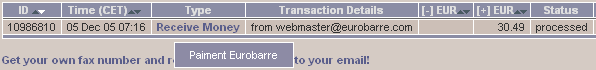 Eurobarre, cash, salary, wages